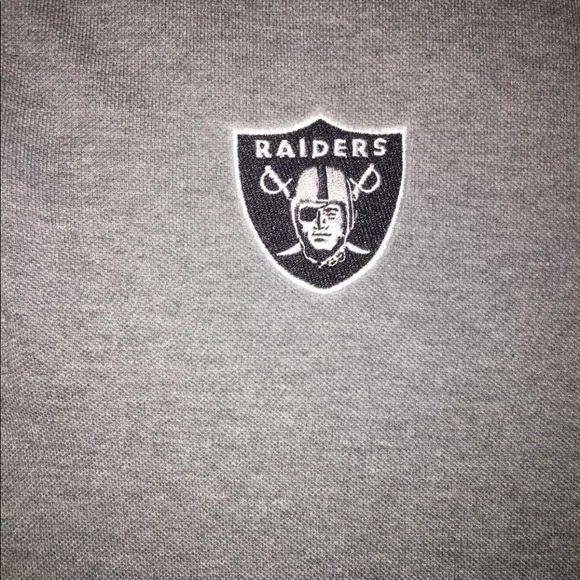 LA RAIDERS CB Cutter & Buck Polo NFL S/S XL Grey - Picture 2 of 8